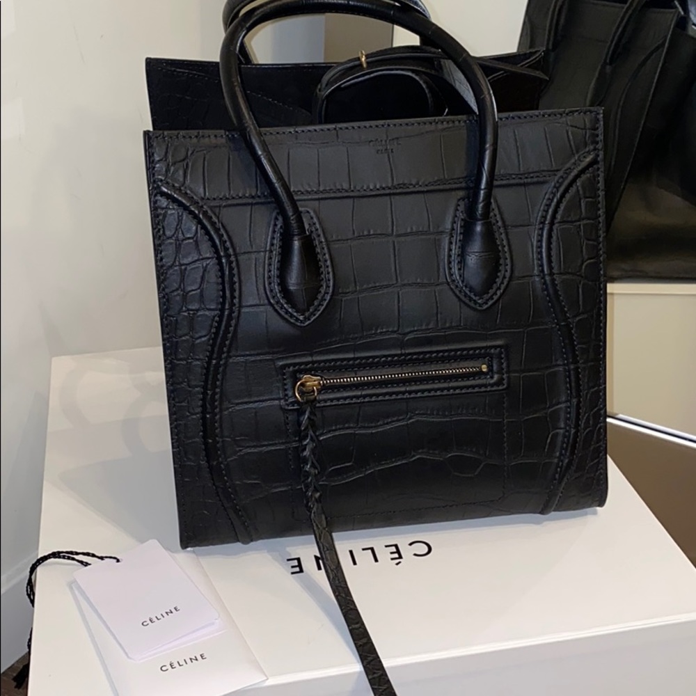 Celine Phantom Luggage Croc Medium *Like New*